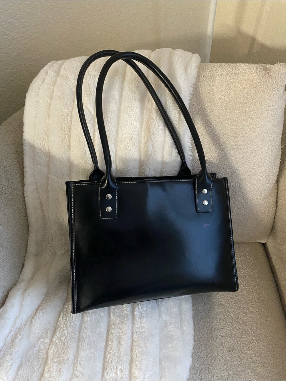 Vintage Wilson’s Leather square tote bag